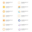 Set of abstract vector corporate logo symbols.