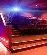 Rows of theater seats