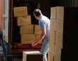 déchargement de camion