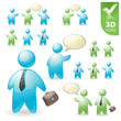 Vector: People vector 3D icon set People vector 3D icon set