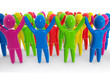 Colorful crowd