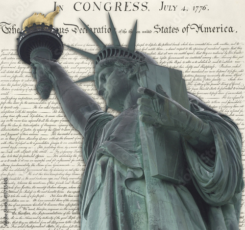Photo: Statue of Liberty Declaration Background Statue of Liberty Declaration Background