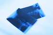 X ray of neck in blue light