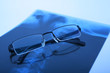 Glasses on x ray of neck