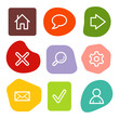 Basic web icons, colour spots series Basic web icons, colour spots series