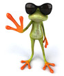 Grenouille avec des lunettes de soleil