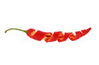 red hot chili peppers on white