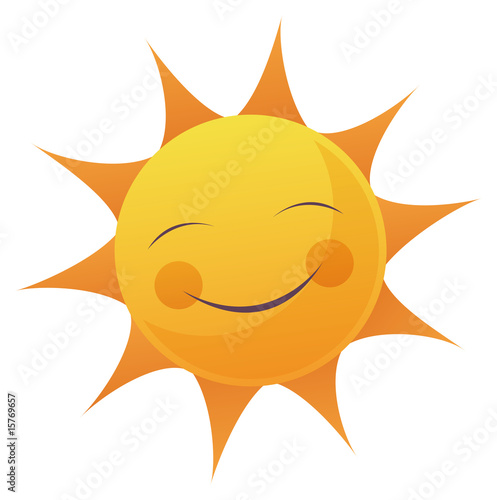 Illustration : Cartoon Sun Face Cartoon Sun Face
