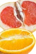 Fresh grapefruit and orange - background