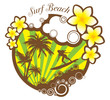 Vector: Vector Surf Beach Illustration Vector Surf Beach Illustration