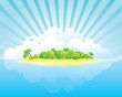 Vector: Vector lonely island - paradise Vector lonely island - paradise