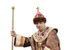 Man poses with staff Man poses with staff