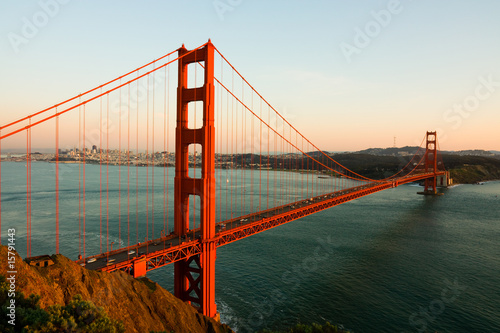 Photo: Golden Gate Bridge at sunset Golden Gate Bridge at sunset