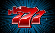 lucky seven slot machine font vector illustration