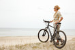 Young women with bicycle