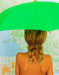 Boy Under Umbrella