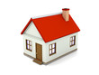 Little house isolated on white background