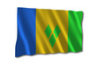 st. vincent und die grenadinen flagge