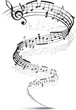 music notes twisted into a spiral music notes twisted into a spiral
