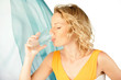 Photo: Portrait of young woman drinking cold water Portrait of young woman drinking cold water