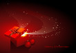 christmas background with gift and ornaments