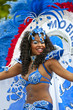 danseuse brésilienne, bleu, blanc et rouge