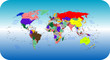 Vector colorful political map of the World Vector colorful political map of the World