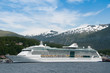 Cruise ship sailing in Alaska