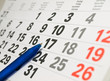 Calendar with  pen