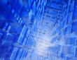 Matrice 3d fond bleu