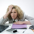 Discouraged businesswoman Discouraged businesswoman