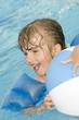 Little girl playing in water Little girl playing in water