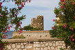 Uferpromenade, Turm, Oleander, Küste, Sardinien