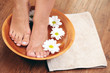 relaxing bath with flowers