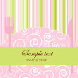 Menu or dinner party invitation