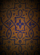 Blue Design on Wood 1