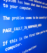 PC crash, blue screen of death