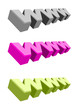 Vektor: WWW 3 D Design Set WWW 3 D Design Set
