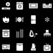 Home appliances white web icons Home appliances white web icons