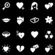 Love white web icons