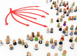 Cartoon Crowd, Red Arrows Cartoon Crowd, Red Arrows