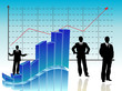 Business people with chart