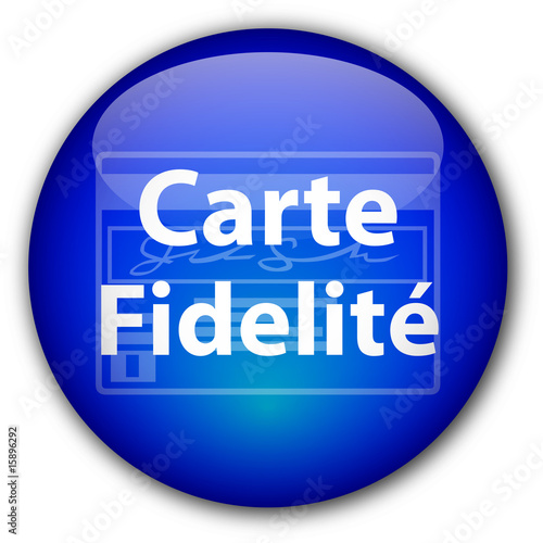 Illustration: Bouton rond "Carte Fidelité" (bleu) Bouton rond "Carte Fidelité" (bleu)