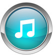 Orb button with Music symbol (blue)