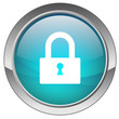 Orb button with Padlock symbol (blue)