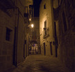 Alley by night. Giovinazzo. Alley by night. Giovinazzo.