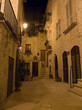 Alley by night. Giovinazzo. Alley by night. Giovinazzo.