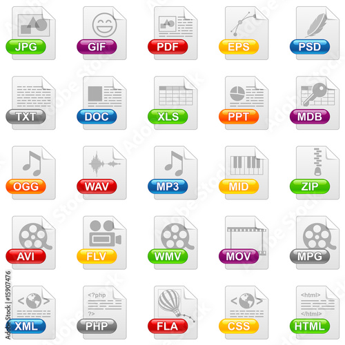 Illustration: File icons File icons