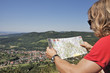 hiker and a map at HW1