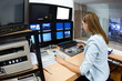 TV director at editor